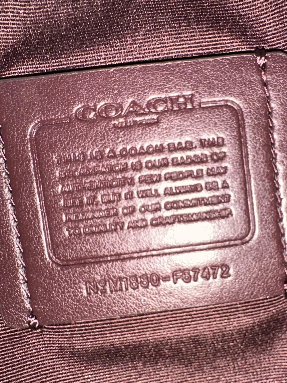 Coach Sage Carryall Quilted Denim Leather Satchel Crossbody